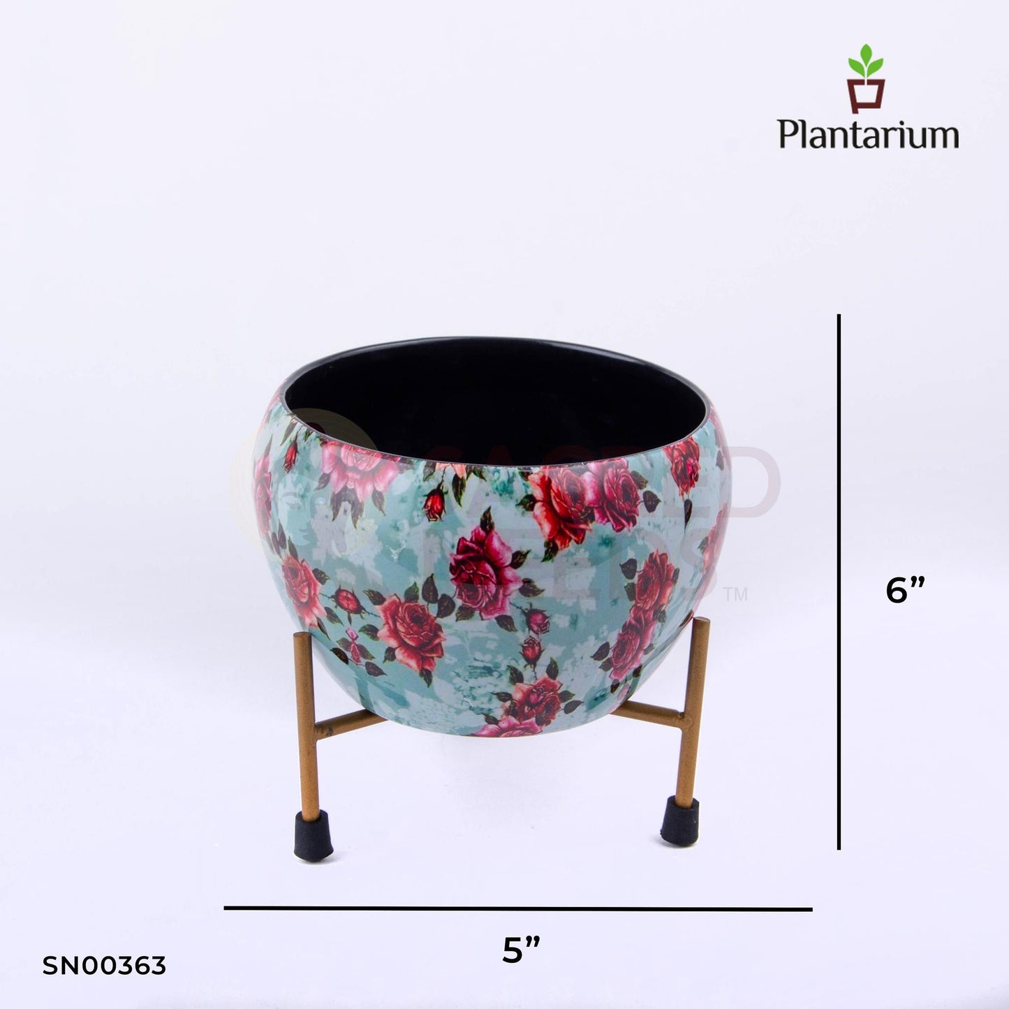 METAL H-MEENA POT WITH STAND