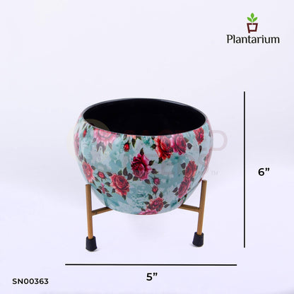 METAL H-MEENA POT WITH STAND