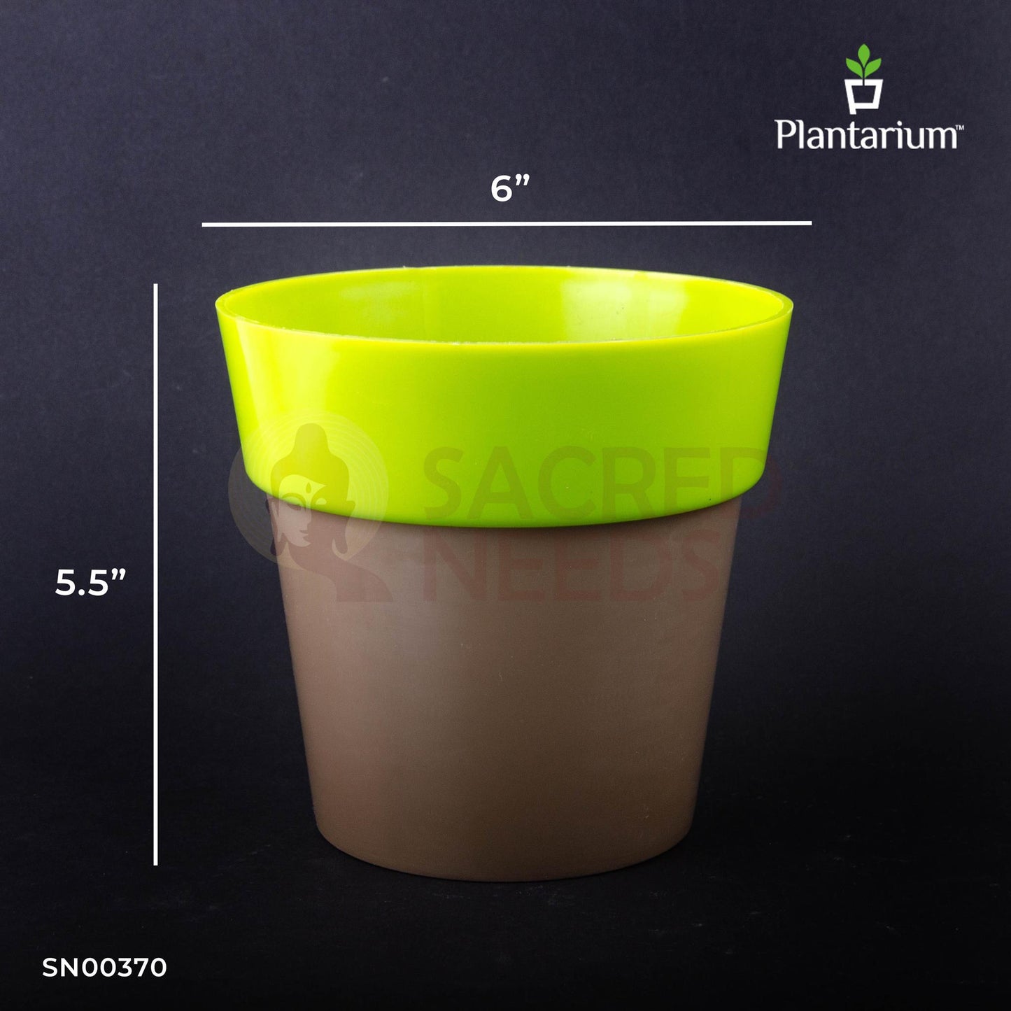 PVC 35A Dual Colour Pot – 5.5 Inch Height | Multi-Colored Plastic Planter for Home Garden & Balcony