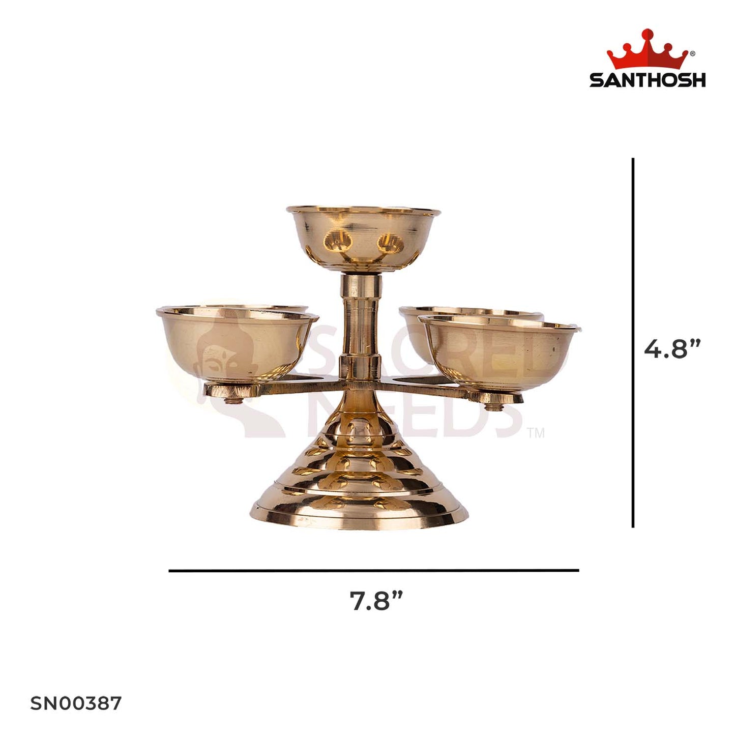 BRASS PANCH PYALI DEEPAM