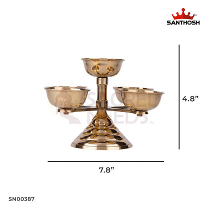 BRASS PANCH PYALI DEEPAM