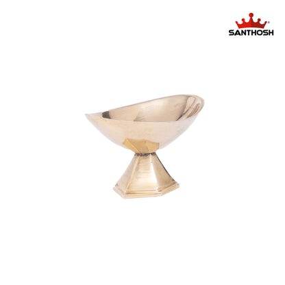 BRASS VIBHUTI STAND(BOAT)