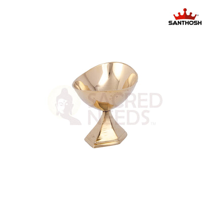 BRASS VIBHUTI STAND(BOAT)