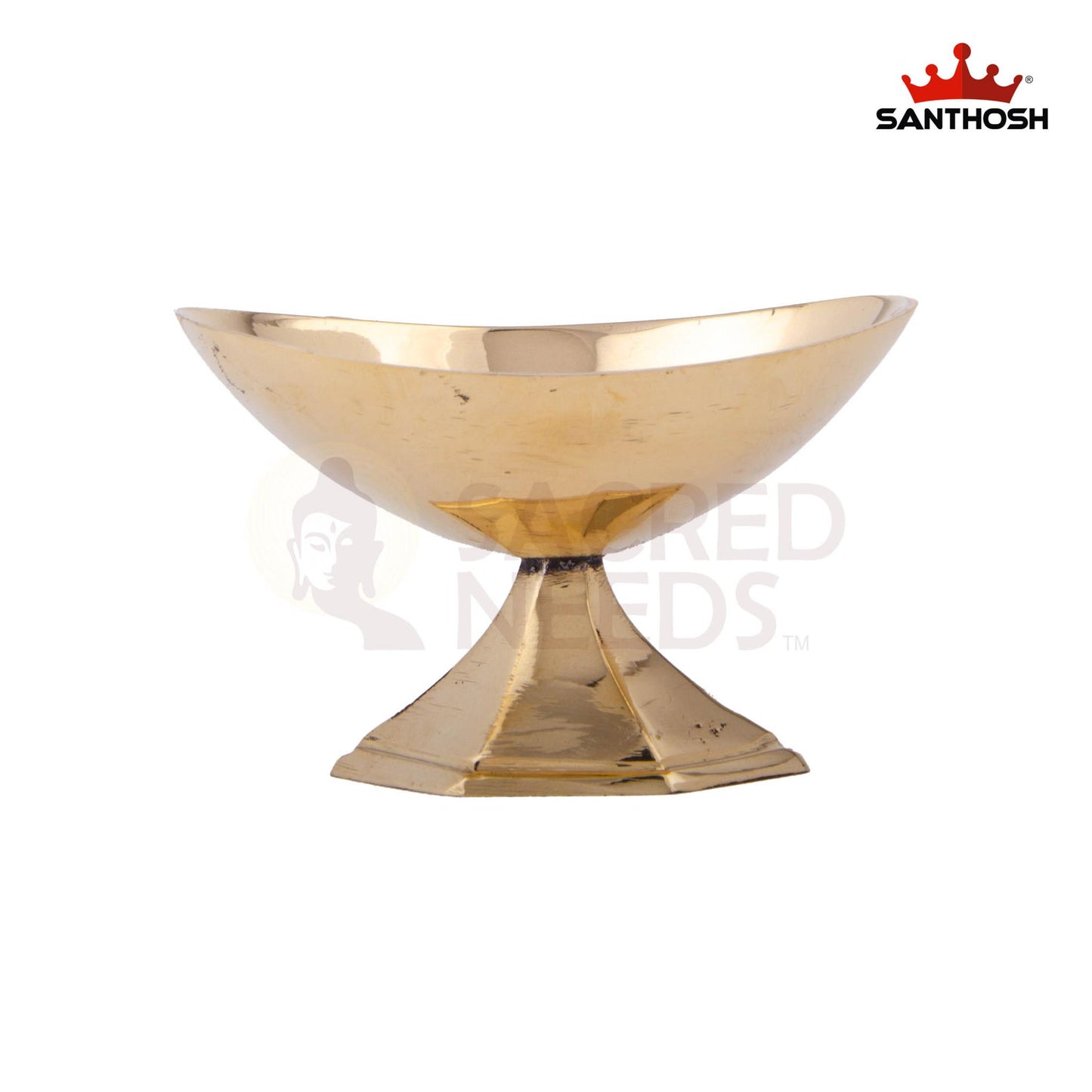 BRASS VIBHUTI STAND(BOAT)