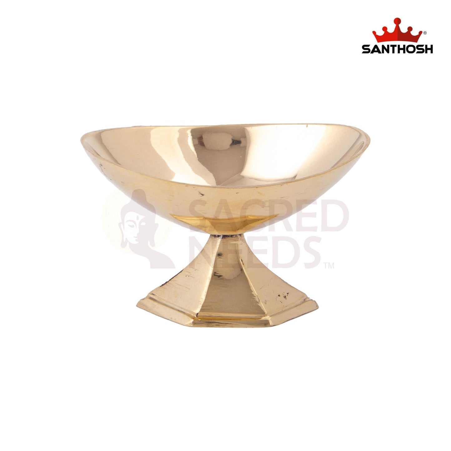 BRASS VIBHUTI STAND(BOAT)