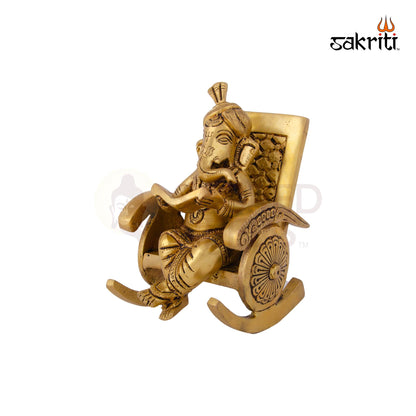 BRASS CHAIR GANESH