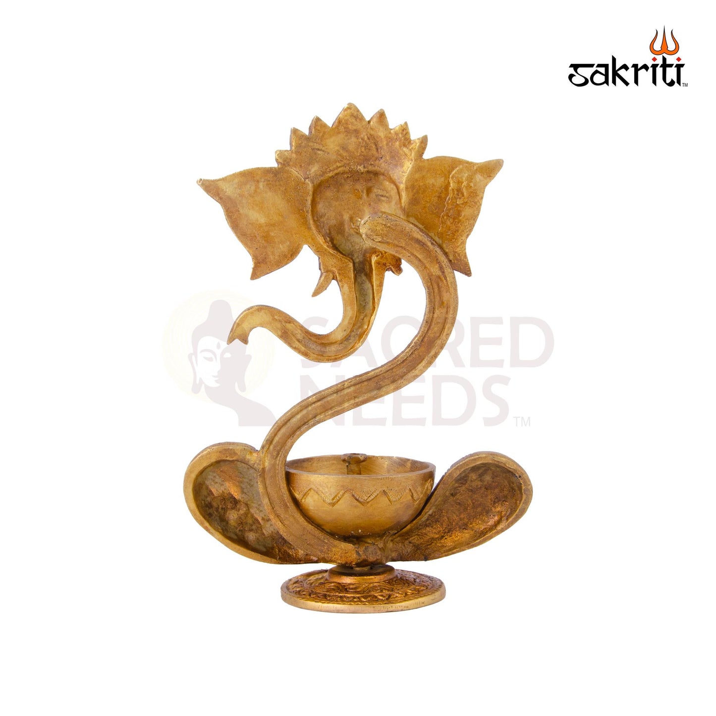 BRASS GANESH WITH DEEPAM