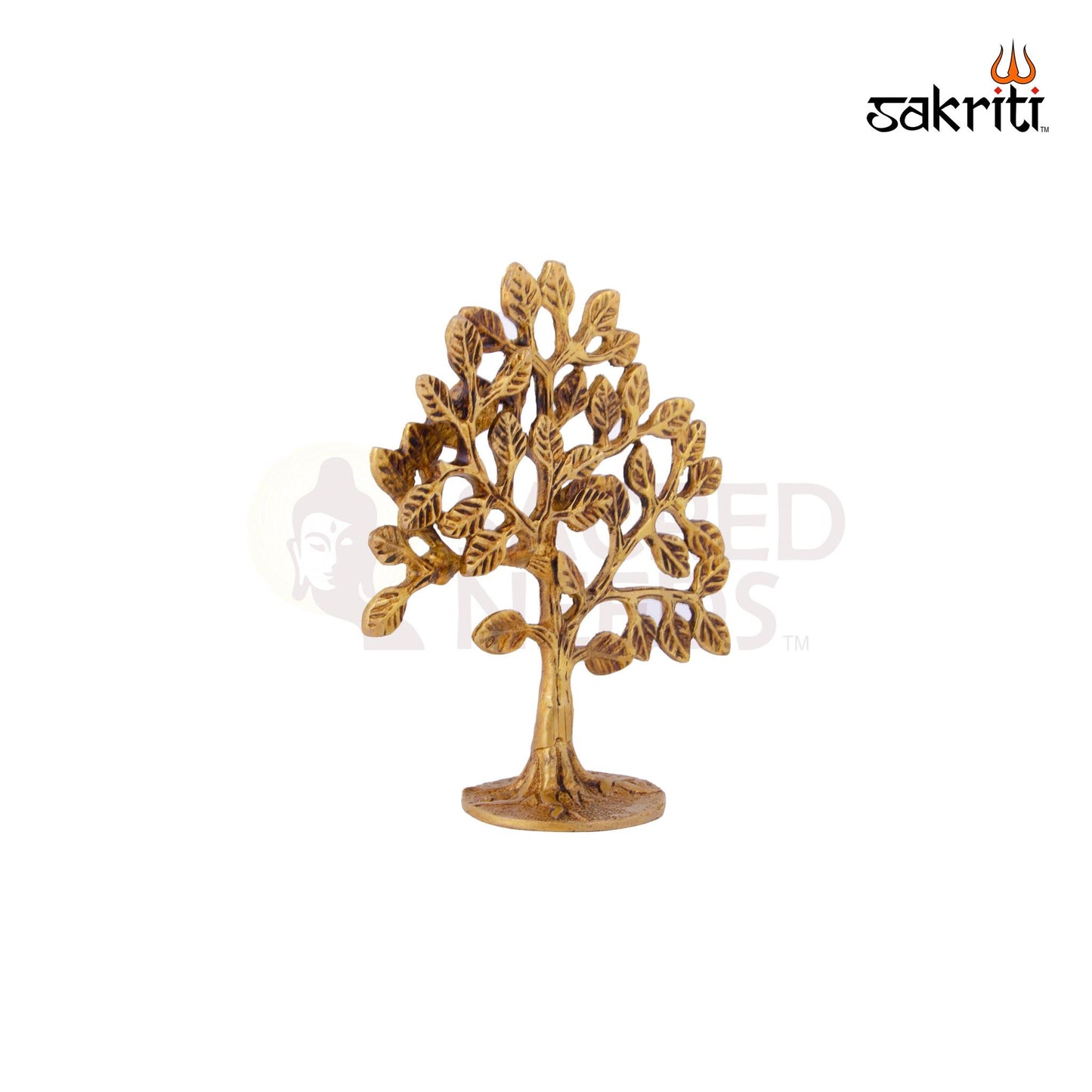 Brass Tree – 6.5 Inch Height | Decorative Brass Tree for Pooja & Spiritual Decor