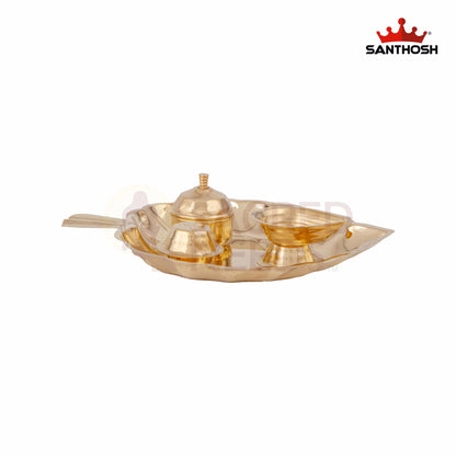 BRASS ICC LEAF PLATE WITH AGAL