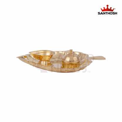 BRASS ICC LEAF PLATE WITH AGAL