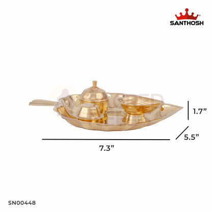 BRASS ICC LEAF PLATE WITH AGAL