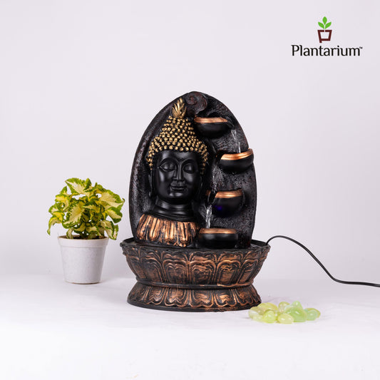 POLY RESIN BUDDHA FACE FOUNTAIN