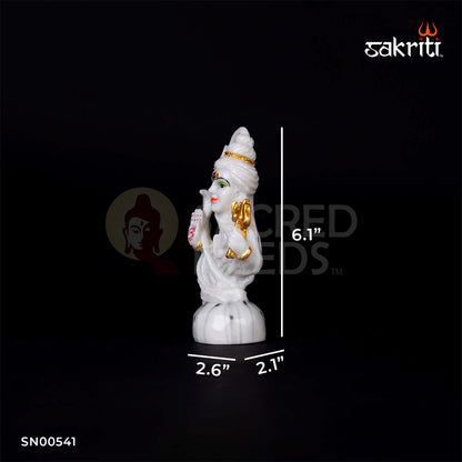 Shivan Idol in Marble Dust – 6.1 Inch Height | Mahadev Murti for Home Altar, Maha Shivratri & Gifting