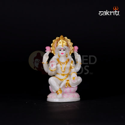 MARBLE DUST LOTUS LAKSHMI-GANESHA 2 PCS SET