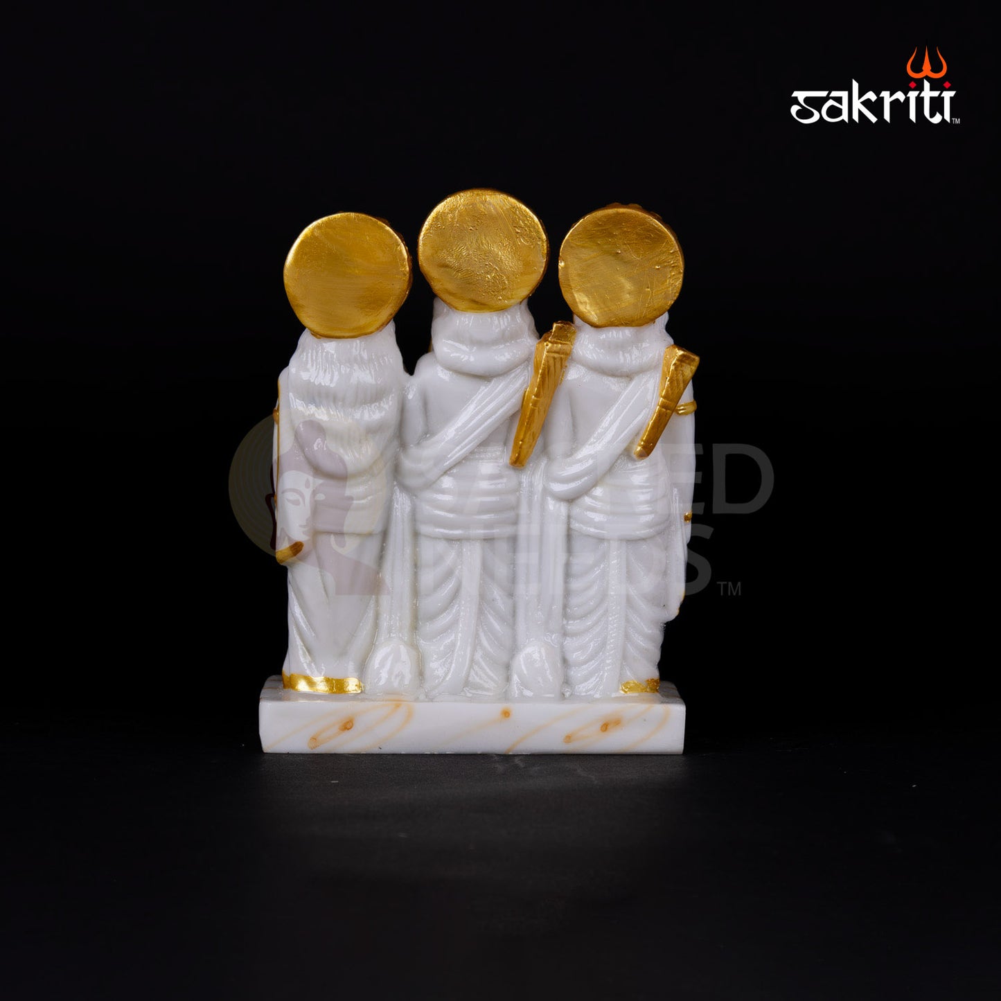 Ram Darbar Idol in Marble Dust – 5.5 Inch Height | Ram Sita Family Statue for Devotional Pooja & Gift Purpose