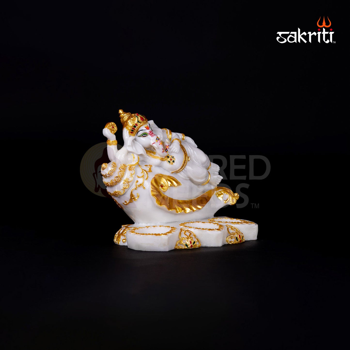 MARBLE DUST DIYA GANESHA