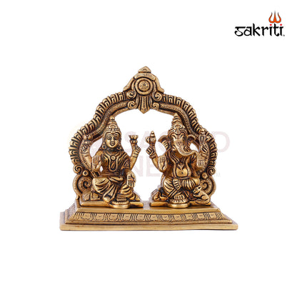 BRASS LAKSHMI GANESHA WITH ARCH