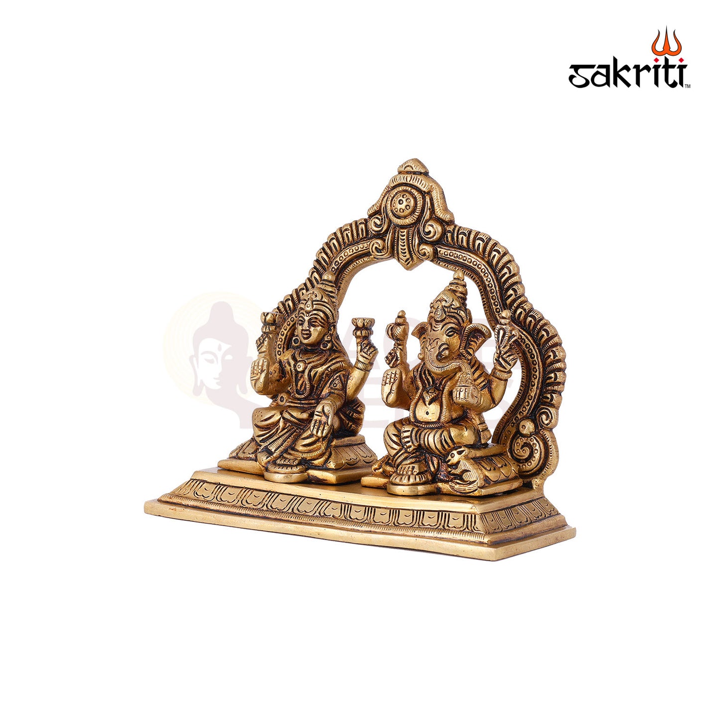 BRASS LAKSHMI GANESHA WITH ARCH