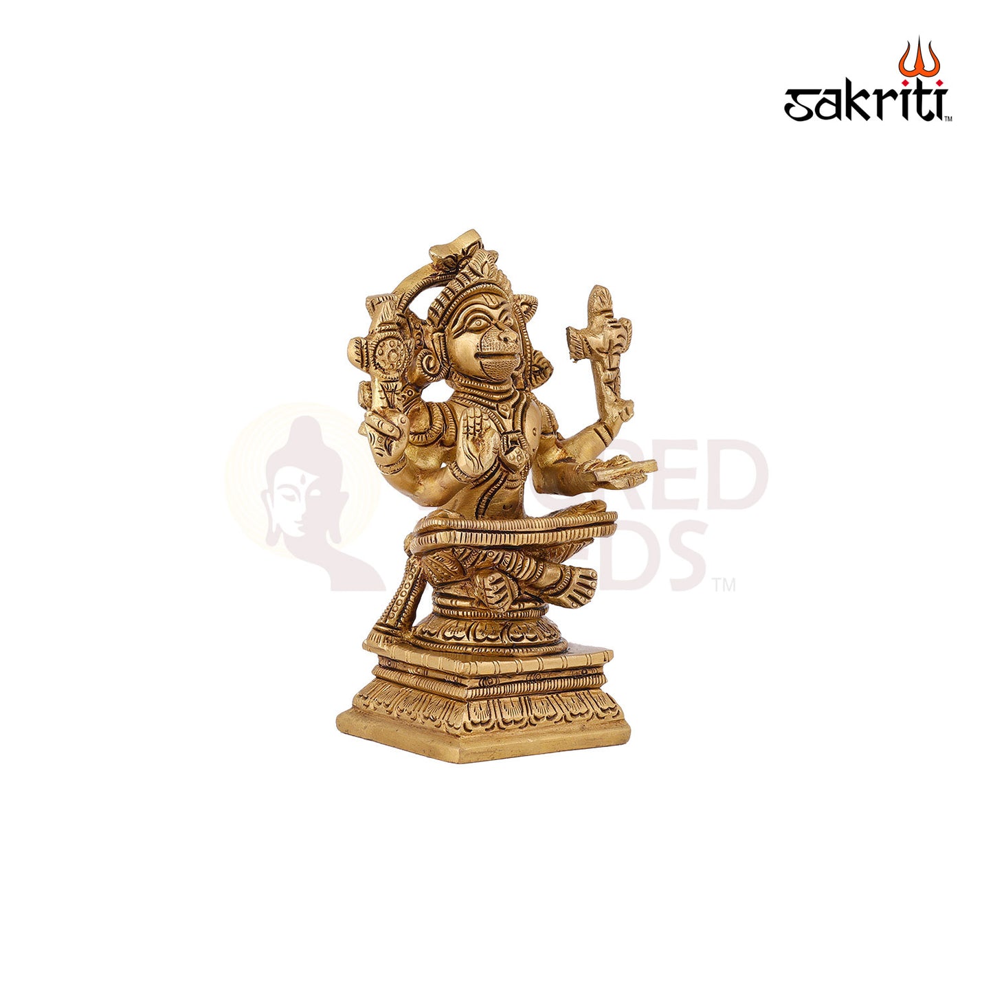 Yoganjaneya / Hanuman – 4.5 Inch Height | Yoga Hanuman Idol for Strength, Devotion & Home Pooja Room