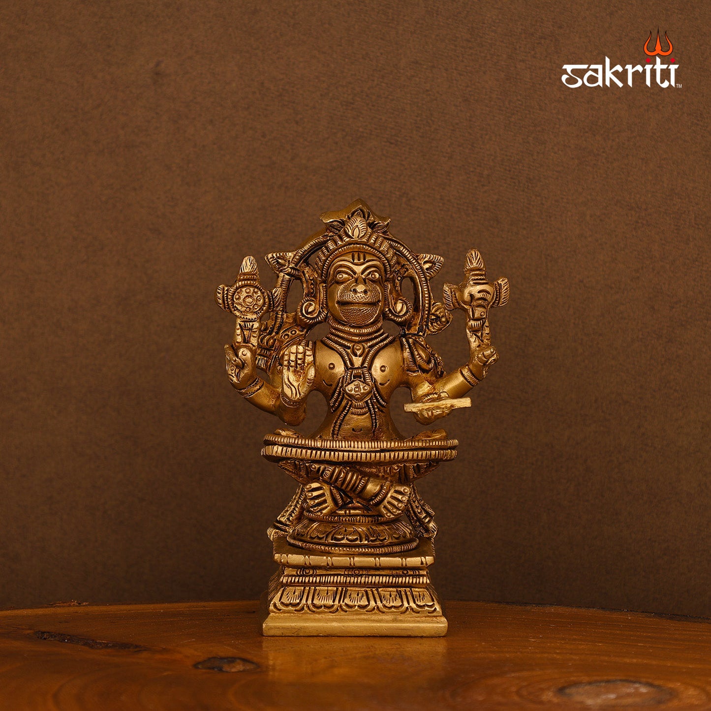 Yoganjaneya / Hanuman – 4.5 Inch Height | Yoga Hanuman Idol for Strength, Devotion & Home Pooja Room