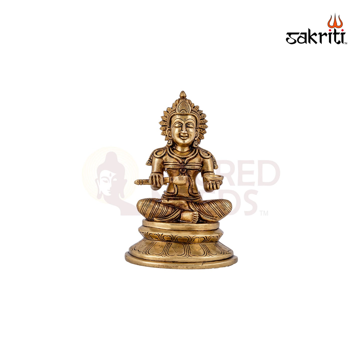 Brass Annapoorani – 8.3 Inch Height | Brass Goddess Idol for Abundance, Food Blessings & Daily Worship