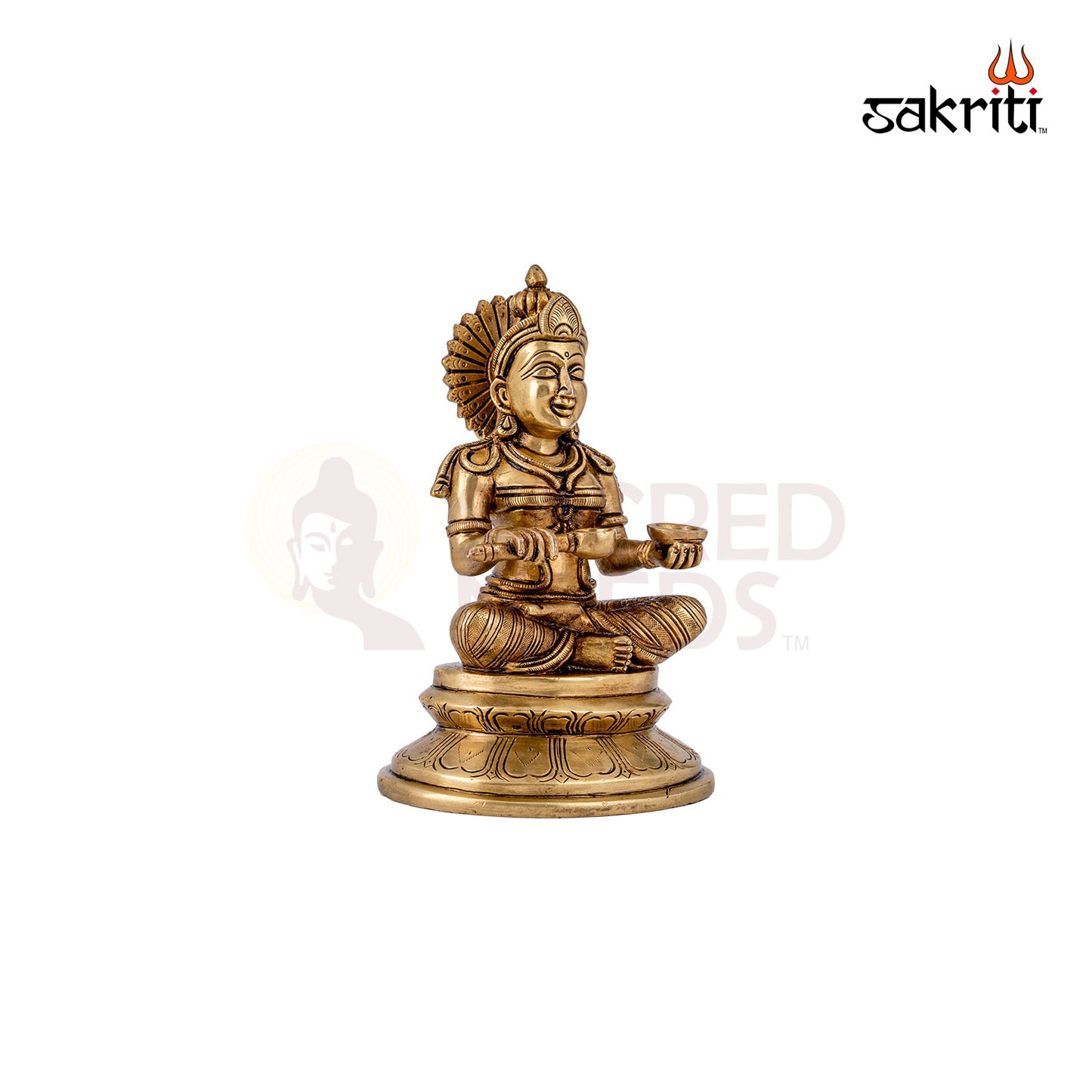 Brass Annapoorani – 8.3 Inch Height | Brass Goddess Idol for Abundance, Food Blessings & Daily Worship