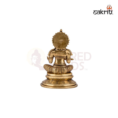 Brass Annapoorani – 8.3 Inch Height | Brass Goddess Idol for Abundance, Food Blessings & Daily Worship