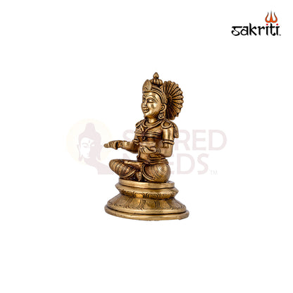 Brass Annapoorani – 8.3 Inch Height | Brass Goddess Idol for Abundance, Food Blessings & Daily Worship