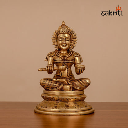 Brass Annapoorani – 8.3 Inch Height | Brass Goddess Idol for Abundance, Food Blessings & Daily Worship