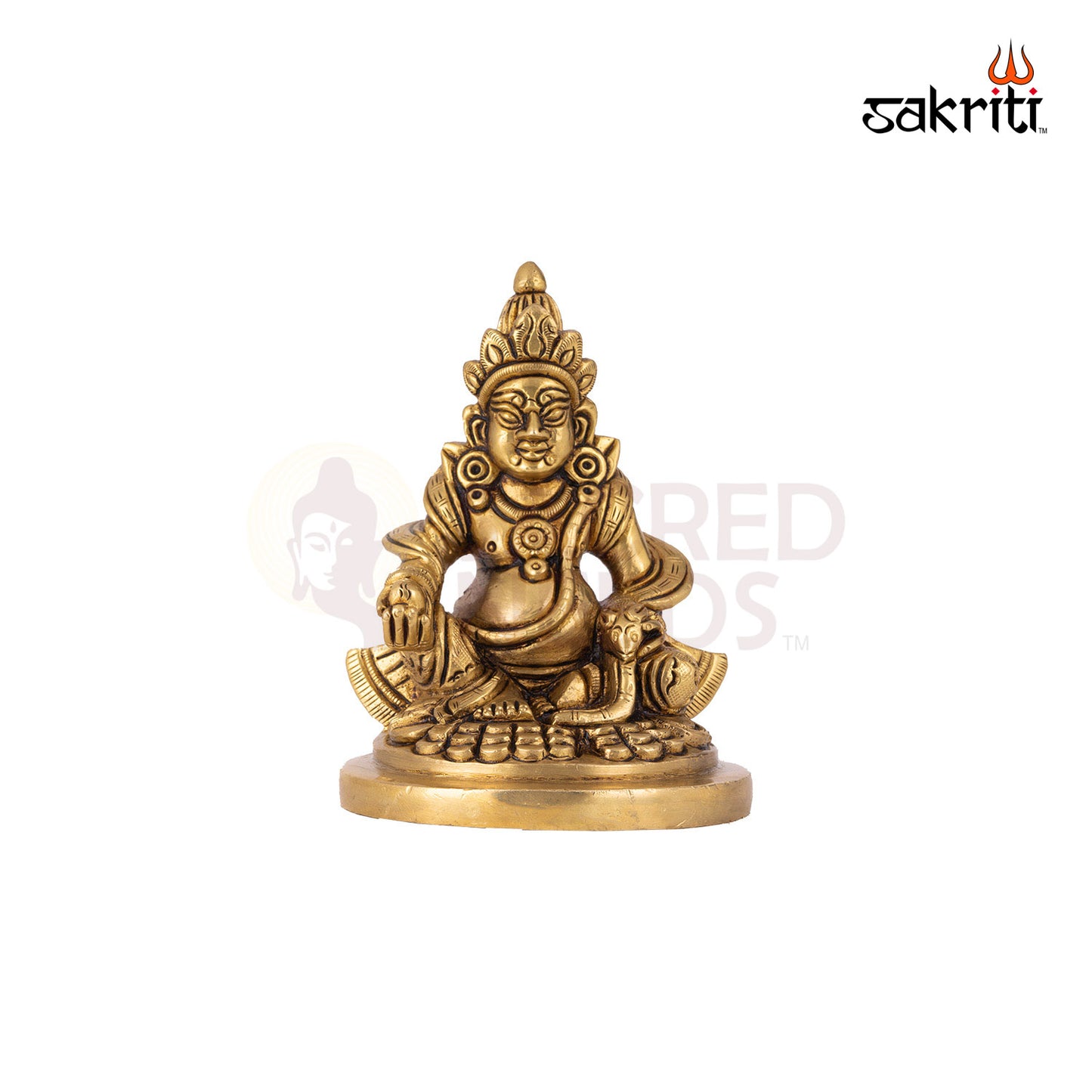 Brass Kuberan – 4 Inch Height | Lord of Wealth Idol for Locker, Office Desk & Financial Prosperity