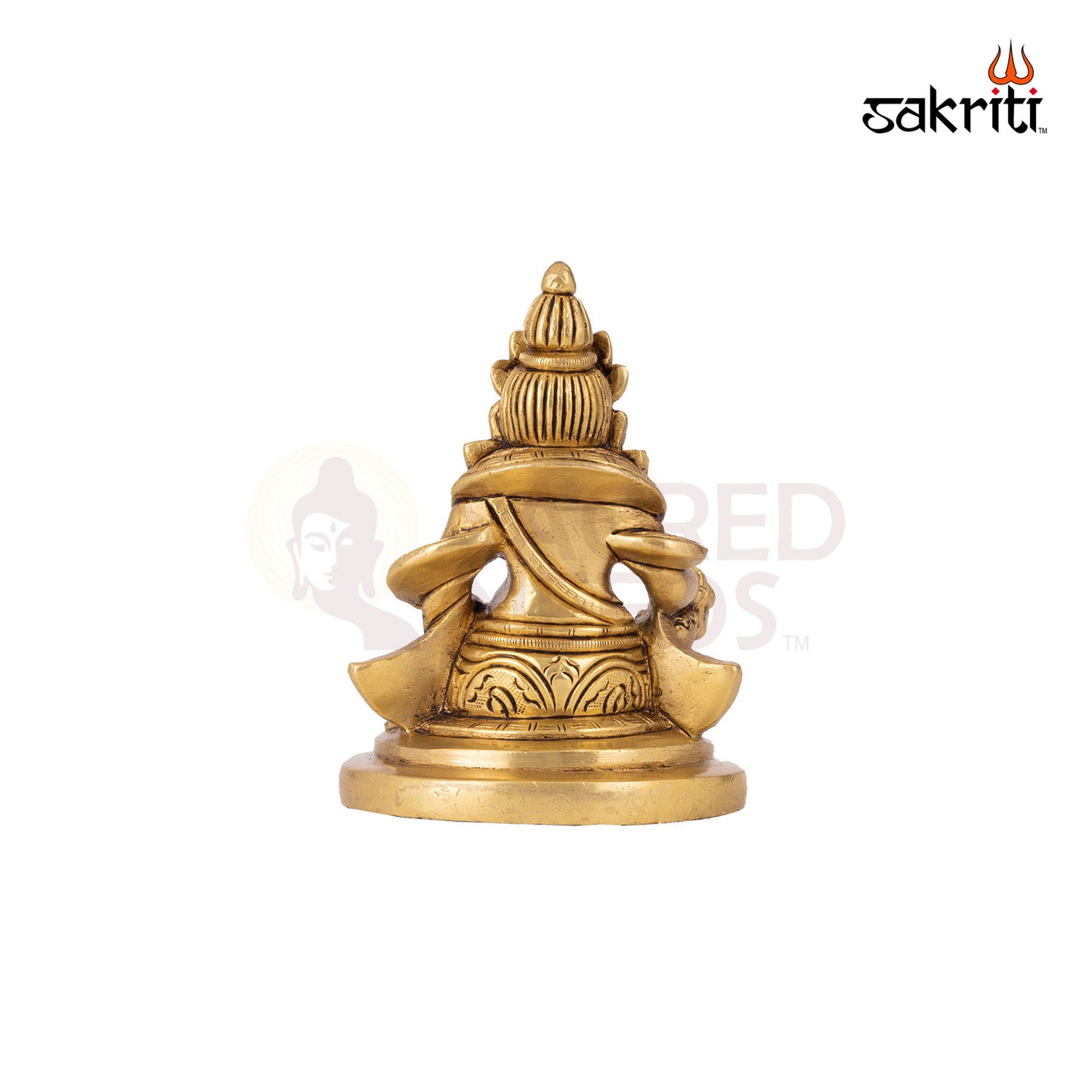 Brass Kuberan – 4 Inch Height | Lord of Wealth Idol for Locker, Office Desk & Financial Prosperity