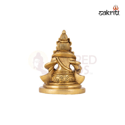 Brass Kuberan – 4 Inch Height | Lord of Wealth Idol for Locker, Office Desk & Financial Prosperity