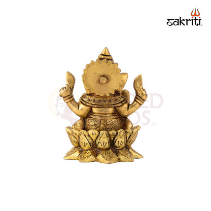 BRASS LOTUS GANESHA