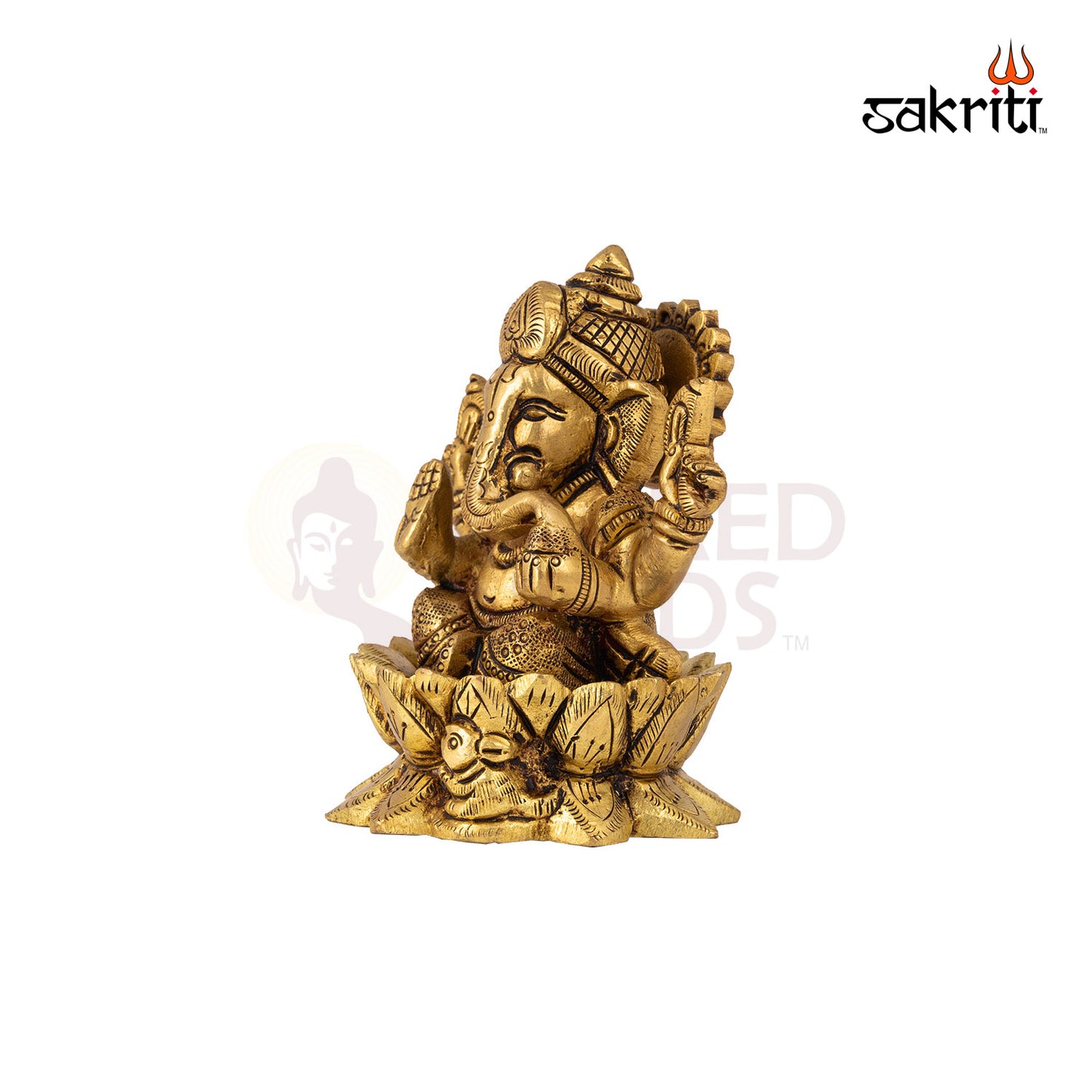 BRASS LOTUS GANESHA