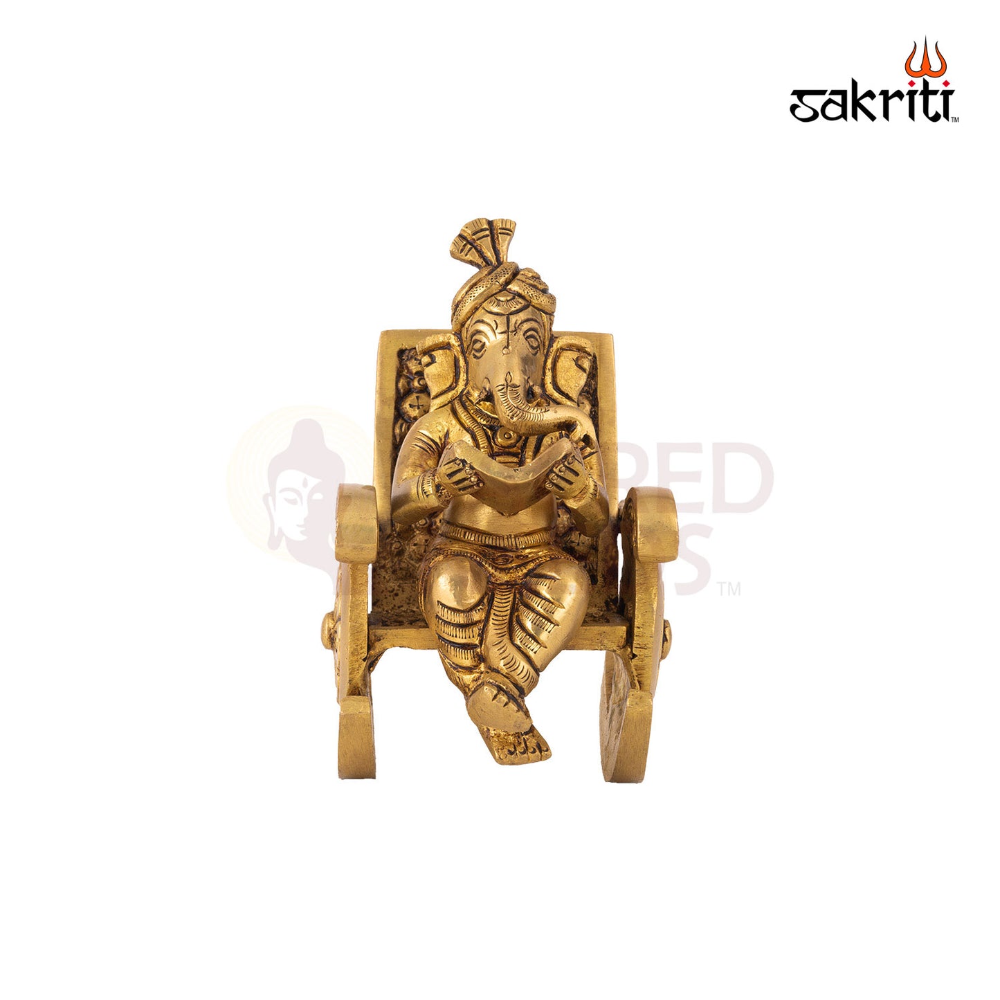 BRASS CHAIR GANESHA