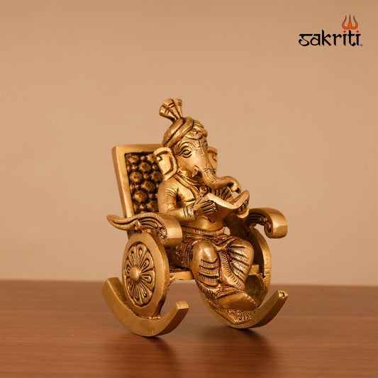 BRASS CHAIR GANESHA