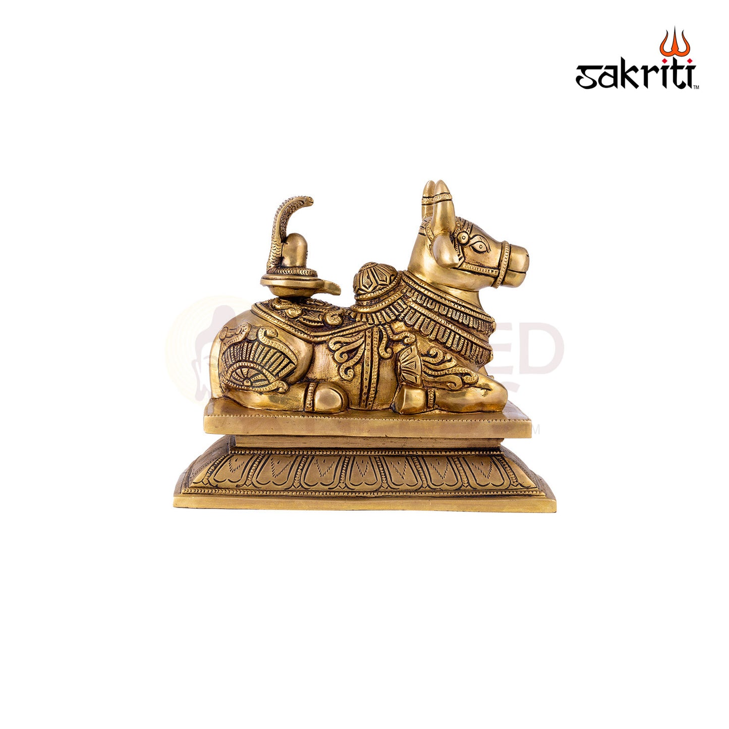 BRASS NANDI WITH SHIVLING