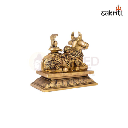 BRASS NANDI WITH SHIVLING