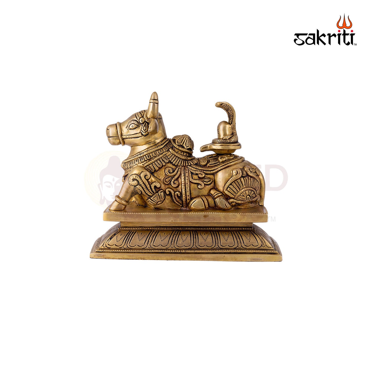 BRASS NANDI WITH SHIVLING