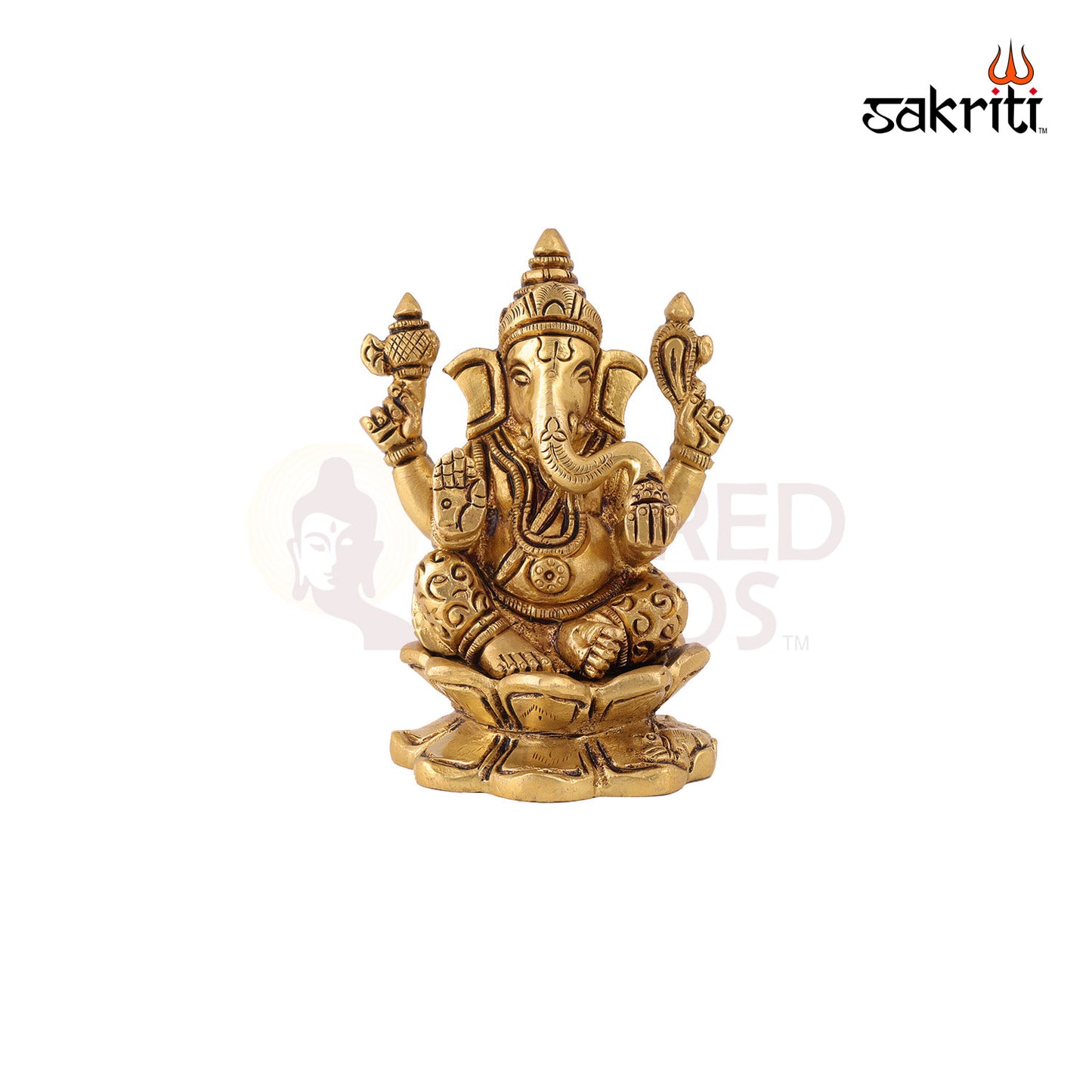 BRASS LOTUS GANESHA