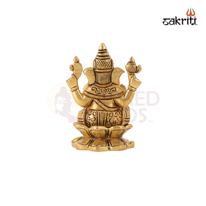 BRASS LOTUS GANESHA