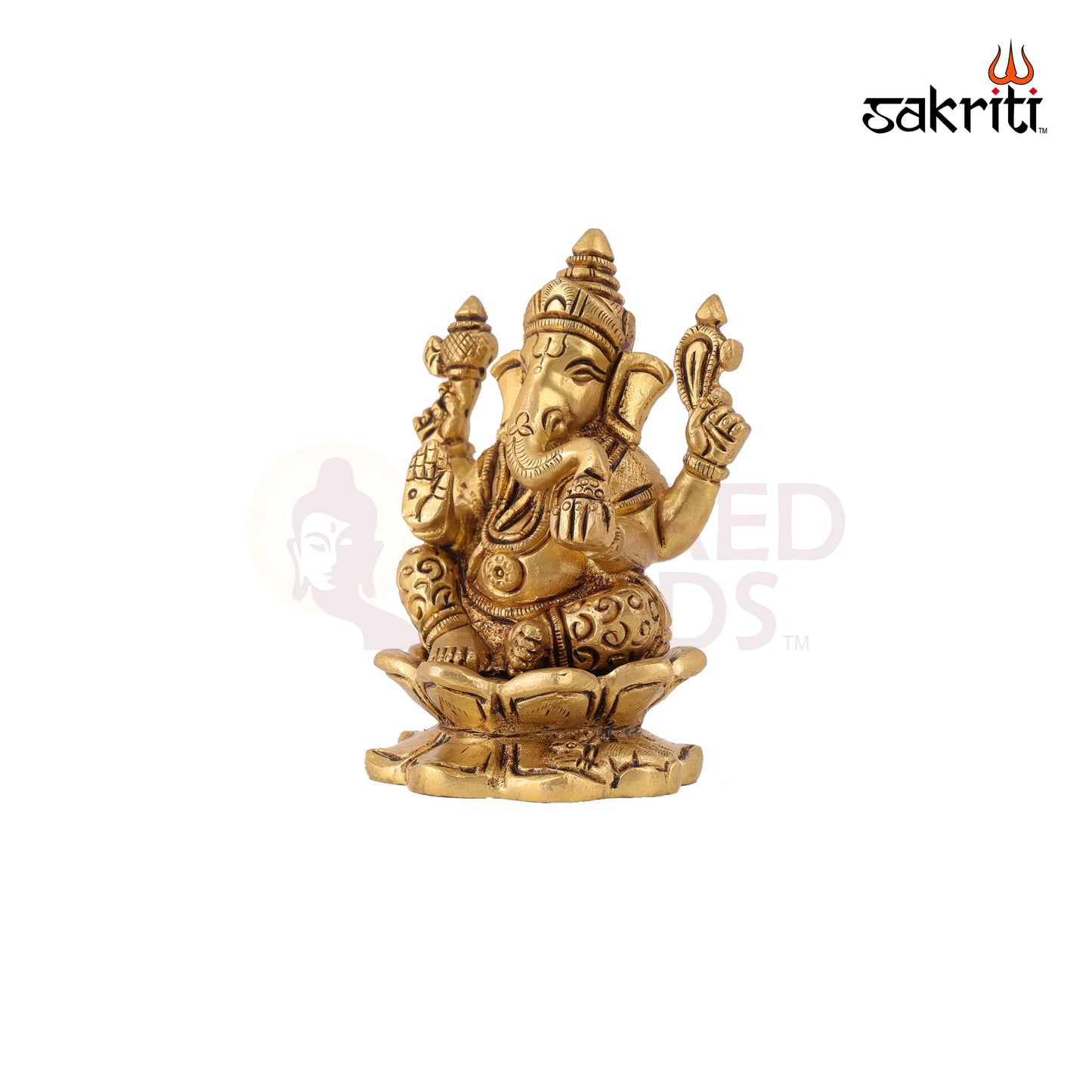 BRASS LOTUS GANESHA