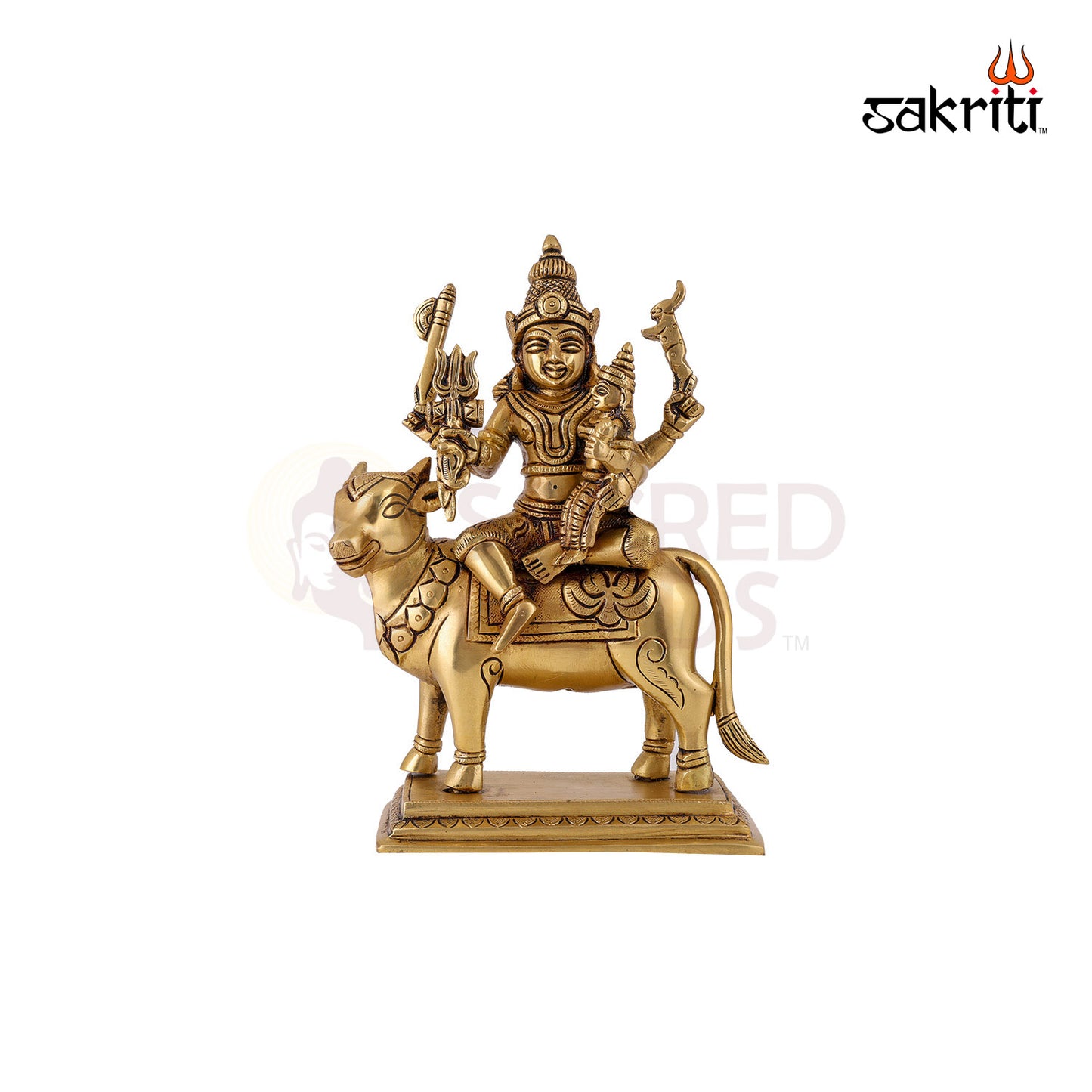 Brass Pradosham – 8.7 Inch Height | Lord Shiva Idol in Pradosha Form for Abhishekam, Worship & Devotion
