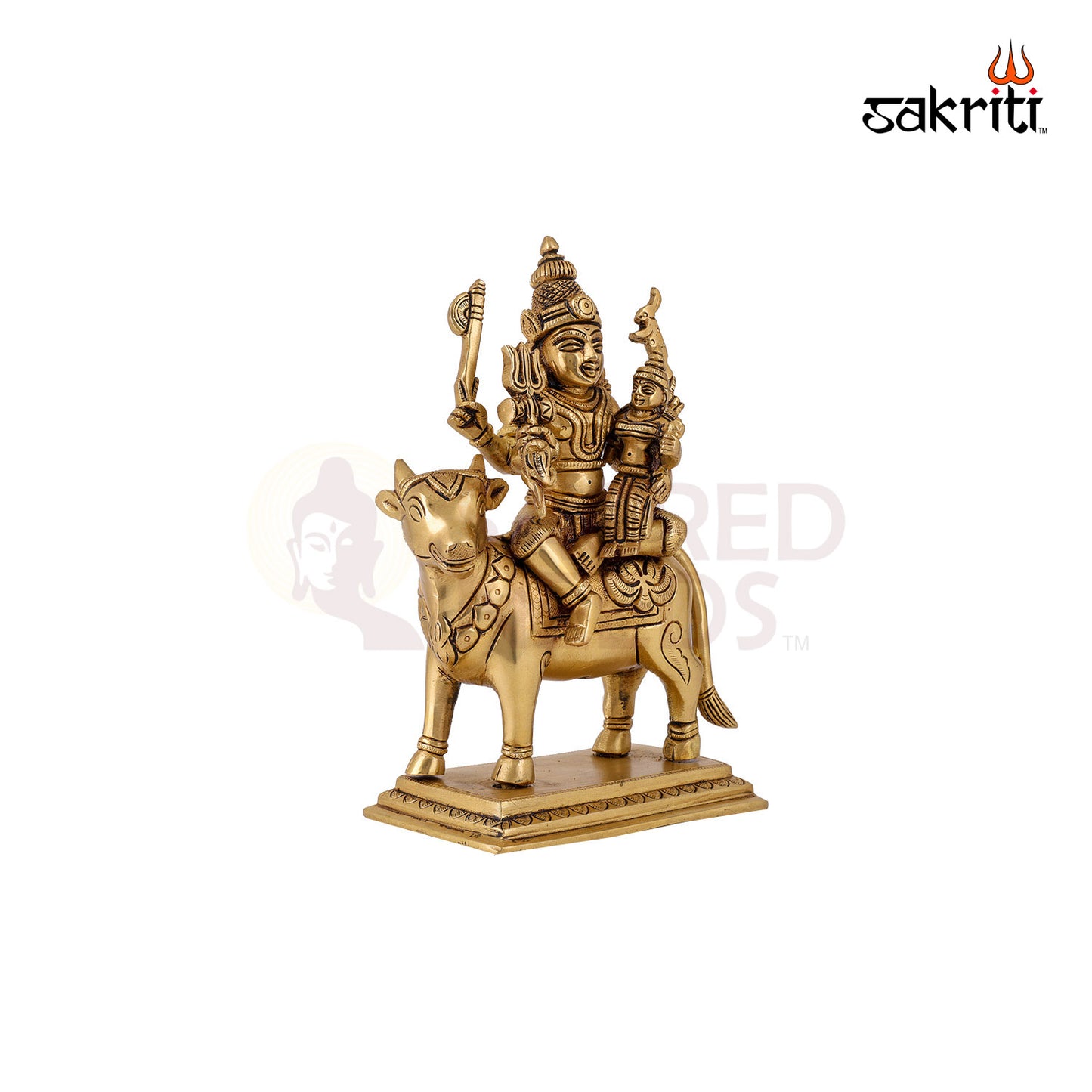 Brass Pradosham – 8.7 Inch Height | Lord Shiva Idol in Pradosha Form for Abhishekam, Worship & Devotion