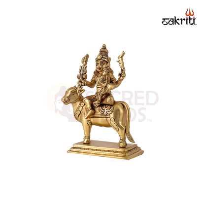 Brass Pradosham – 8.7 Inch Height | Lord Shiva Idol in Pradosha Form for Abhishekam, Worship & Devotion
