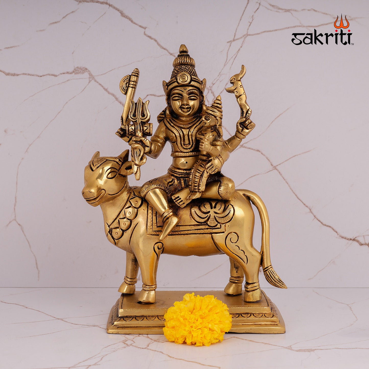 Brass Pradosham – 8.7 Inch Height | Lord Shiva Idol in Pradosha Form for Abhishekam, Worship & Devotion