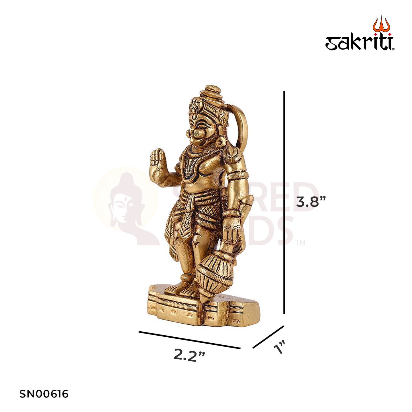 BRASS STANDING HANUMAN