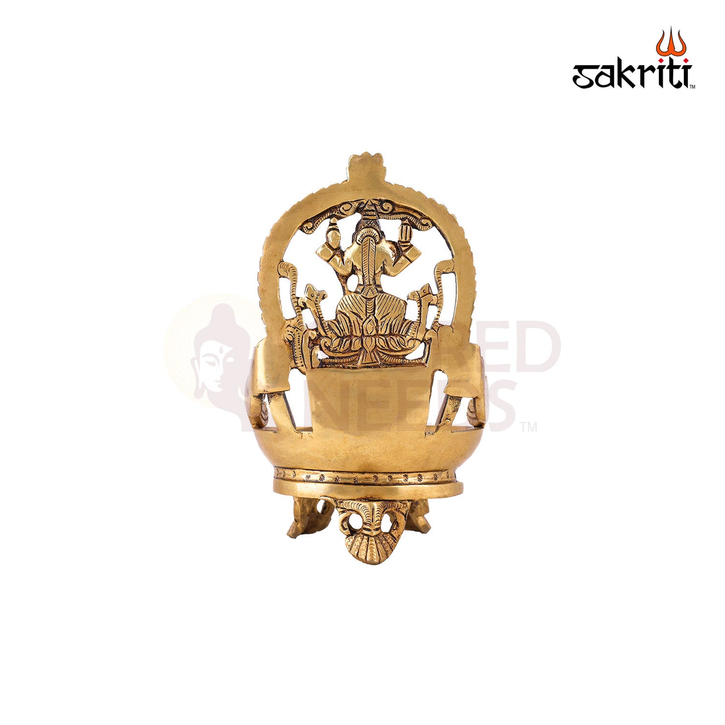 Brass Raja Rajeshwari Vilakku – 7.1 Inch Height | Goddess Deepam for Durga Worship, Devotional Lighting & Festivals