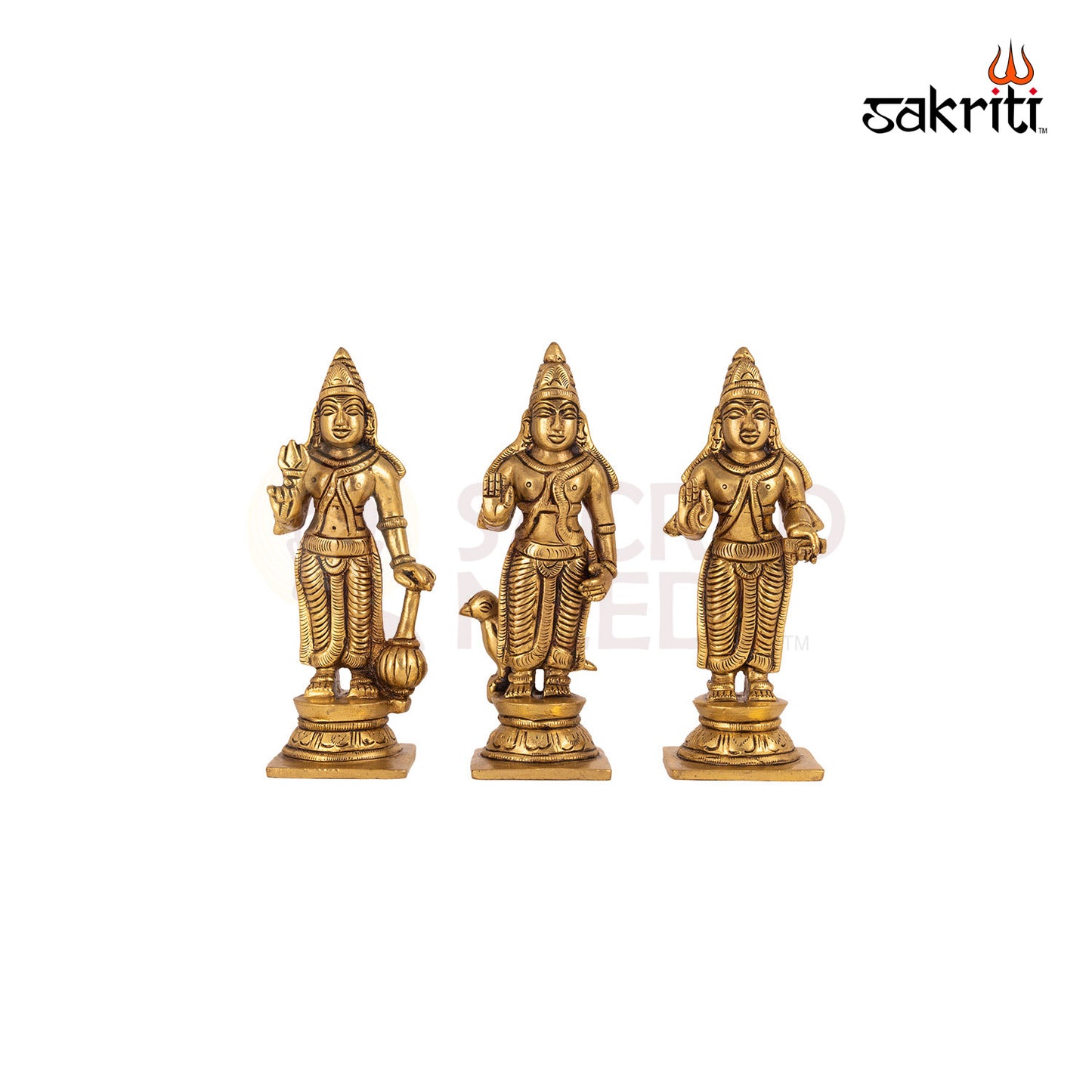 Brass Navgraha Set – 5.2 Inch Height (Each) | 9 Planet Brass Idols for Temple Use, Astrology Remedies & Pooja