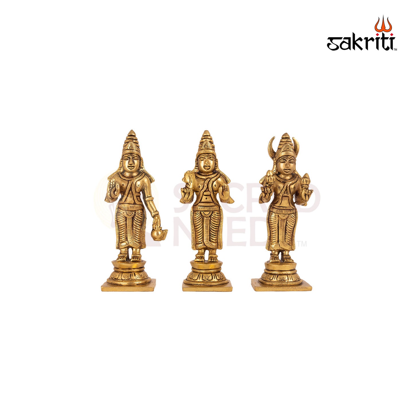 Brass Navgraha Set – 5.2 Inch Height (Each) | 9 Planet Brass Idols for Temple Use, Astrology Remedies & Pooja
